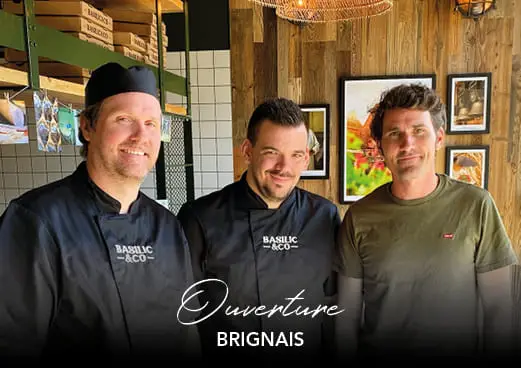 Julien Herry et Romain Vervier dans leur nouvelle pizzeria à Brignais, Basilic & Co